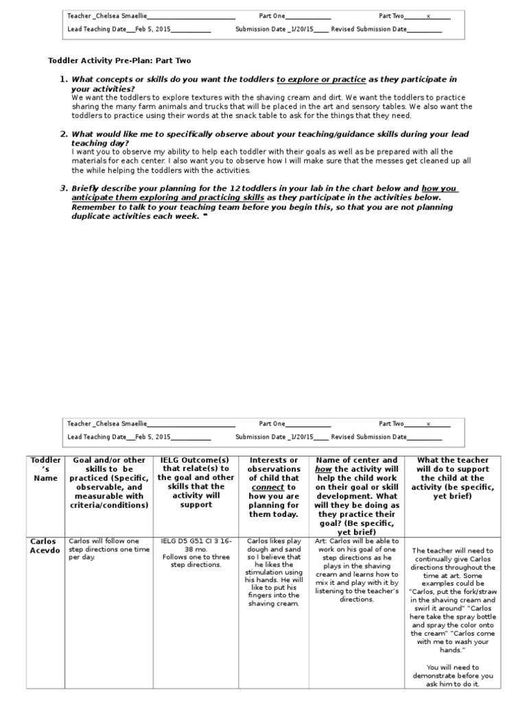 Toddler Activity Planning Guide | PDF | Toddler | Toys