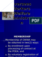 OWWA Programs & Services Latest As of Jan 2011