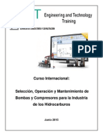 Curso Internacional de Bombas y Compresores