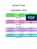 Assessment Semester One 2014