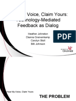 Hear My Voice, Claim Yours: Technology-Mediated Feedback As Dialog