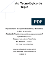 Análisis de alimentos 