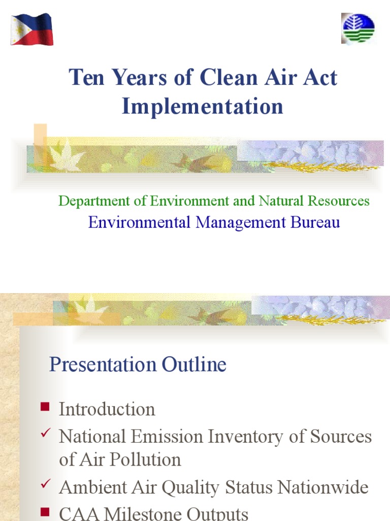 Philippine Clean Air Act | PDF | Clean Air Act (United States) | Air ...