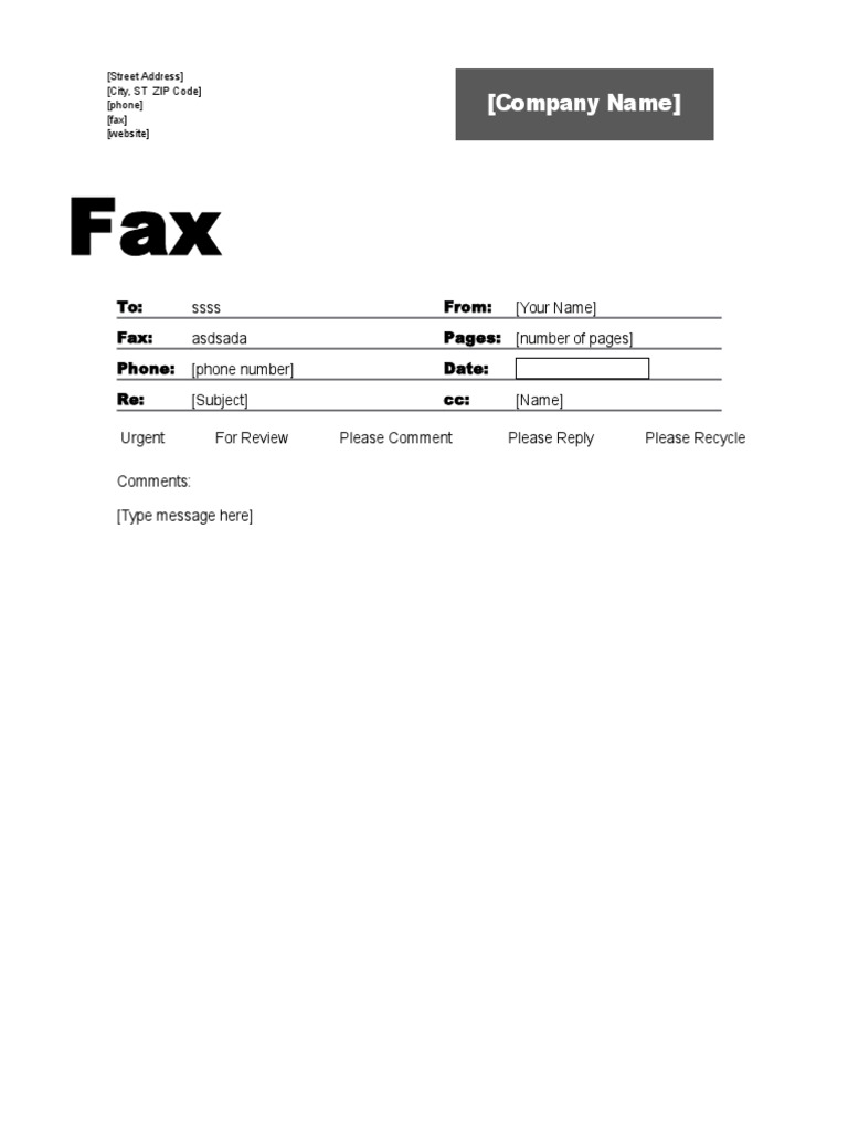 (Company Name) : (Street Address) (City, ST ZIP Code) (Phone) (Fax ...
