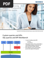 KPI Workbench and Custom SQL Queries Training