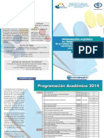 2014 Diptico Fundacion 3er Trimestre Programacion Academica