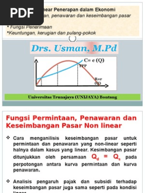 Contoh Soal Non Linier Dikdasmen