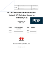 WCDMA Performance - Radio Access Network KPI Definititon Manual For UMTS