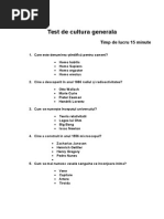 Test de Cultura Generala