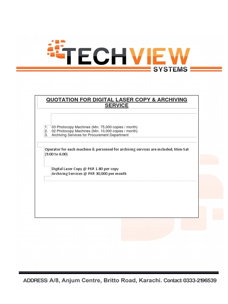 Quotation For Digital Laser | PDF | Media Technology | Printing