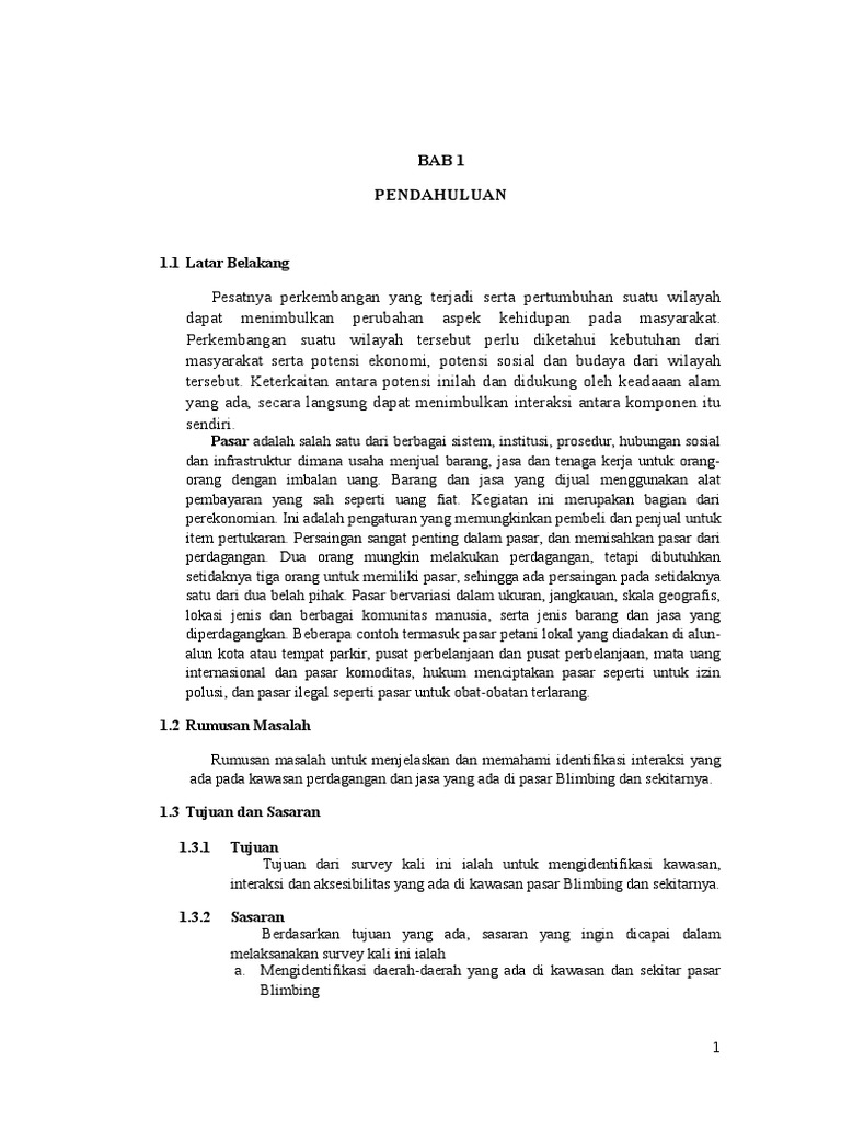 Contoh Laporan Survey Sederhana