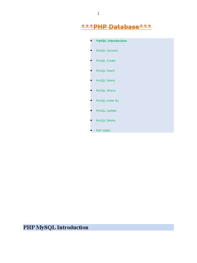 Basic PHP Database MYSQL For Beginners | PDF | Microsoft Access | Databases