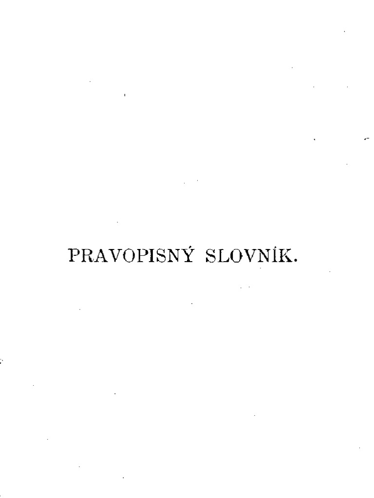 Pravopisný Slovnik | PDF