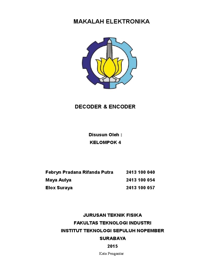 Rangkaian Decoder dan Encoder Elektronik | PDF