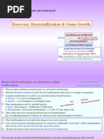 Recovery Recrystallization Grain Growth