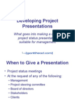 Developing Project Presentations