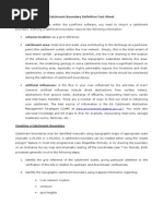 Catchment Boundary Definition