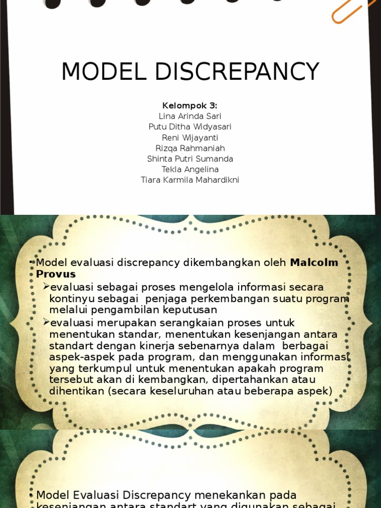 Model Evaluasi Diskrepansi Provus | PDF