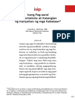 Isang Pag-Aaral Sa Konteksto at Katangia PDF