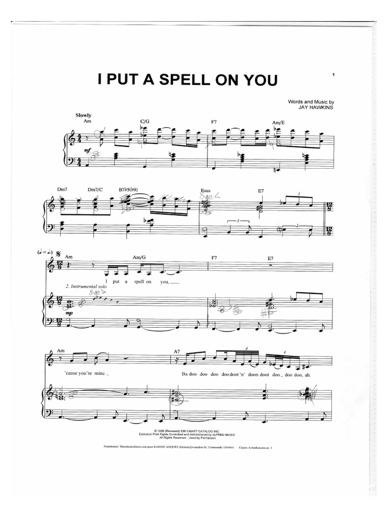 I Put A Spell On You Deutsch