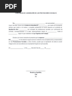 CARTA DE LIQUIDACION DE TRABAJADOR  Salario  Economias 