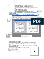 Creating True Type Fonts in Corel Draw