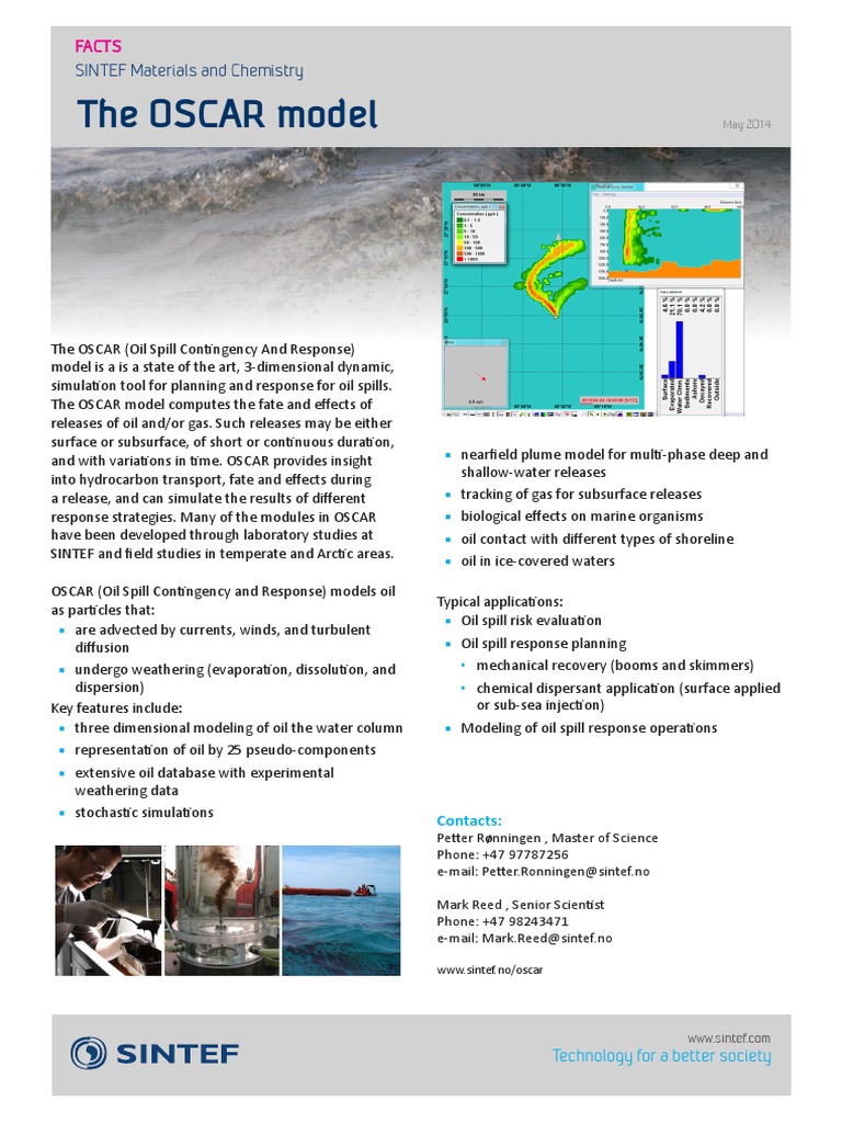 OSCAR Model for Oil Spill Response | PDF