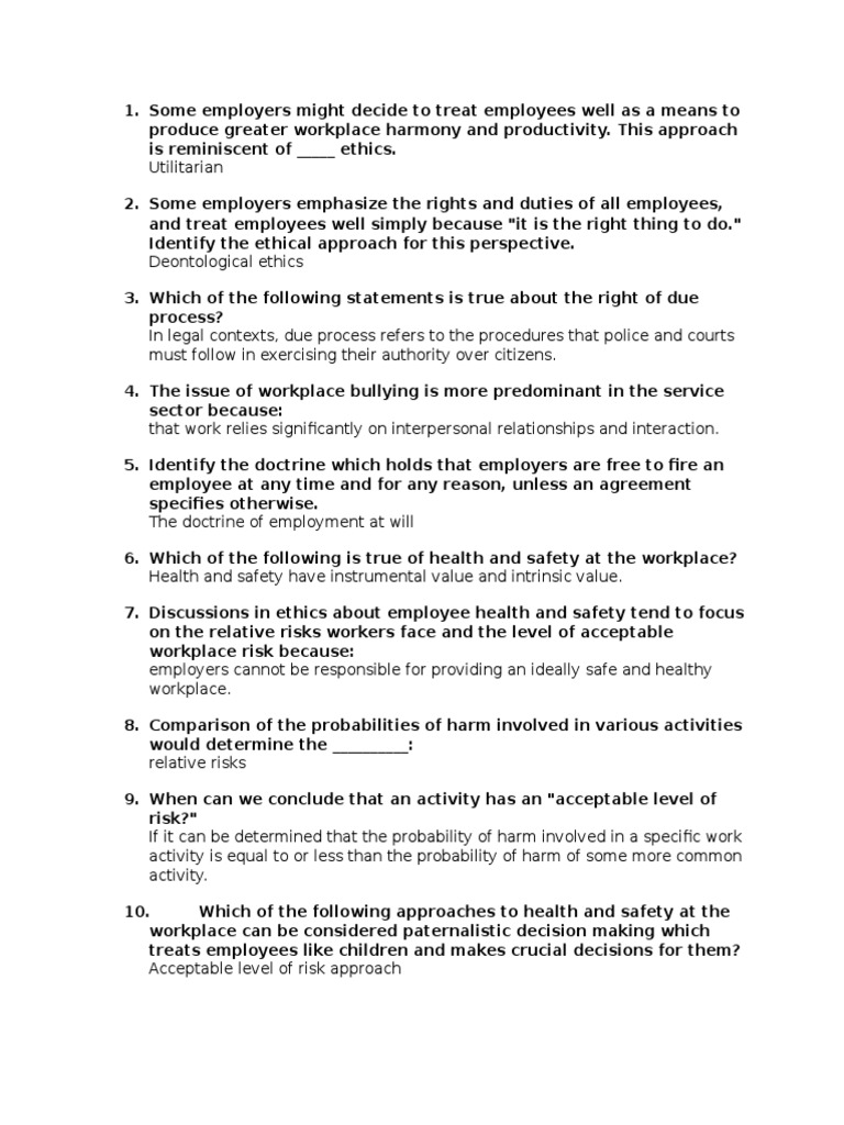 Business Ethics TEST 2 PDF Affirmative Action Employment
