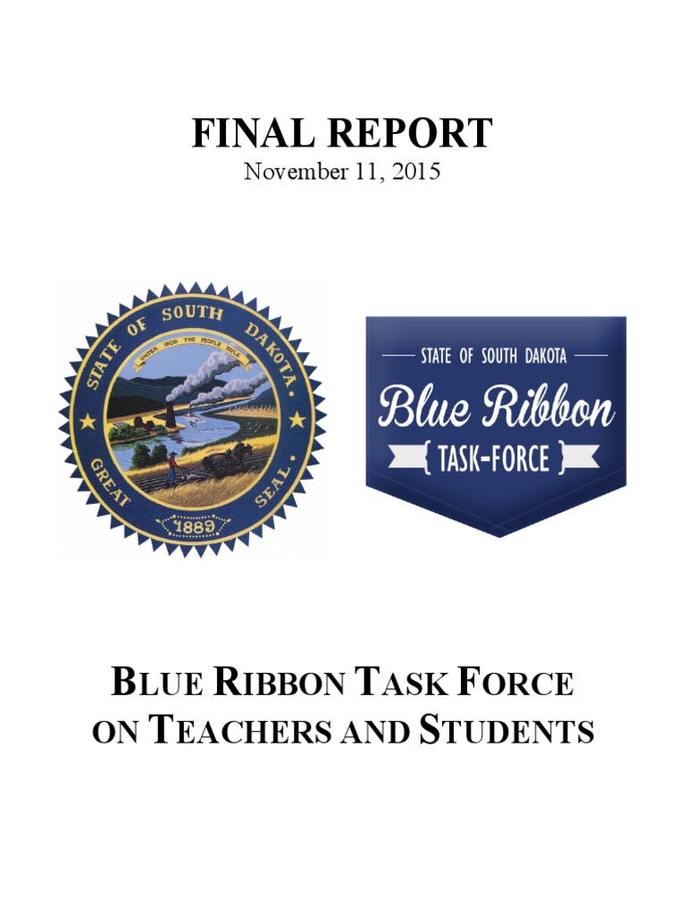 Blue Ribbon Report - Final | PDF | Teachers | South Dakota