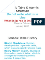 Periodic Structure and Atomic Structure Notes Patrick 2015