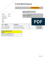 Work Order Material Approval: Send Response
