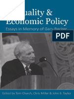 Inequality and Economic Policy: Essays in Memory of Gary Becker, Edited by Tom Church, Chris Miller, and John B. Taylor