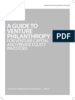 A Guide To Venture Philanthropy For Venture Capital and Private Equity Investors Final