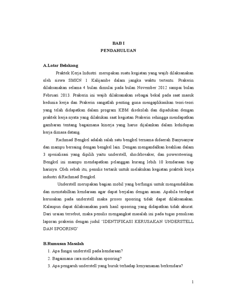 Laporan Praktek Kerja Lapangan Smk