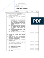 Audit Work Program: Acnabin & Co. Chartered Accountants Client: Audit Year End