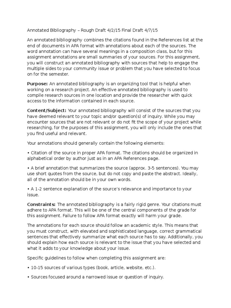 Annotated bibliography assignment pdf picture
