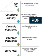 Population flashcards