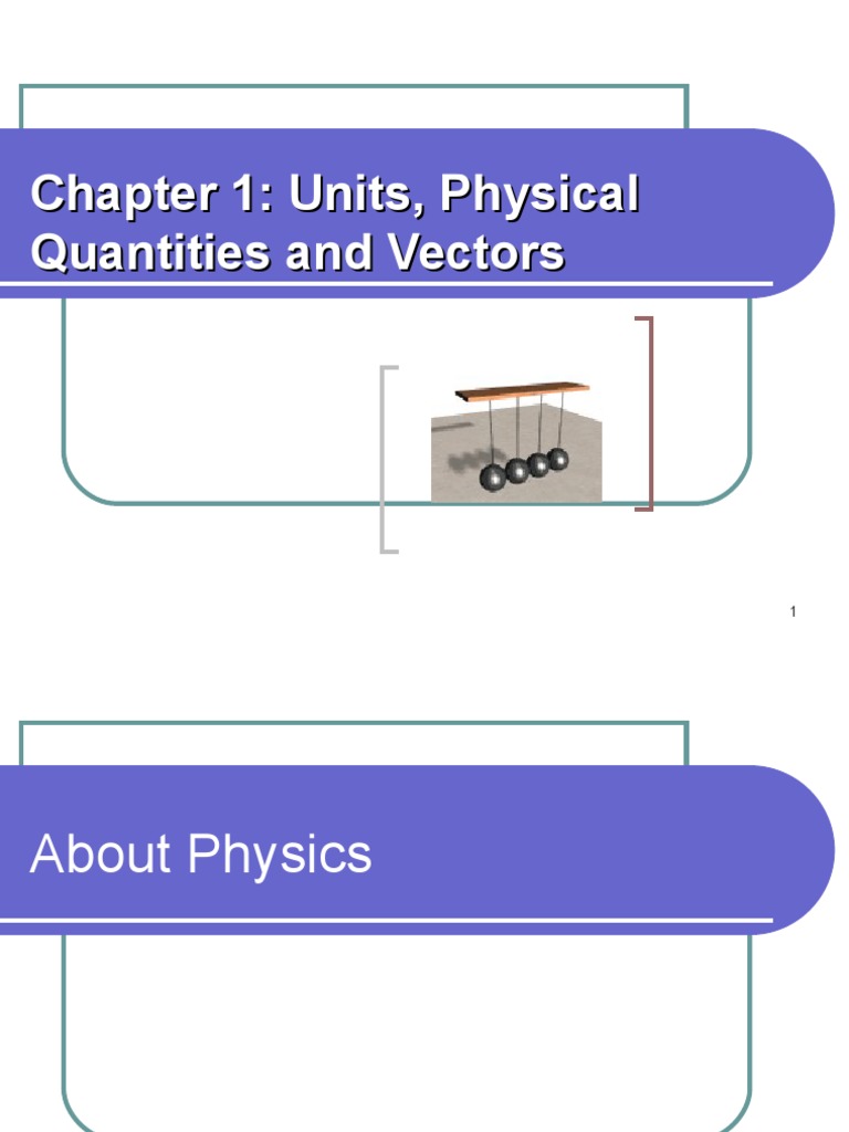 2.1 Scalars and Vector Quantities Euclidean Vector