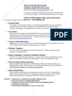 Lighting Plan Guidelines