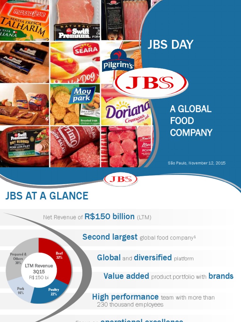 Jbs Day A Global Food Company Business Business Economics