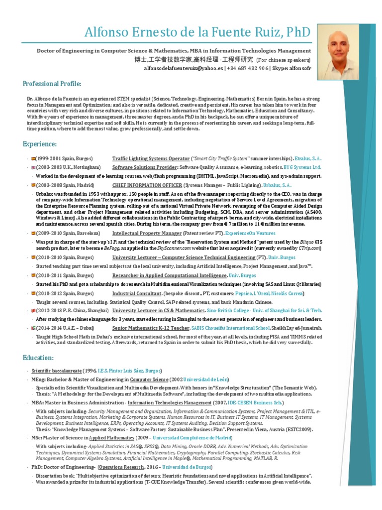 Academic cv pdf image