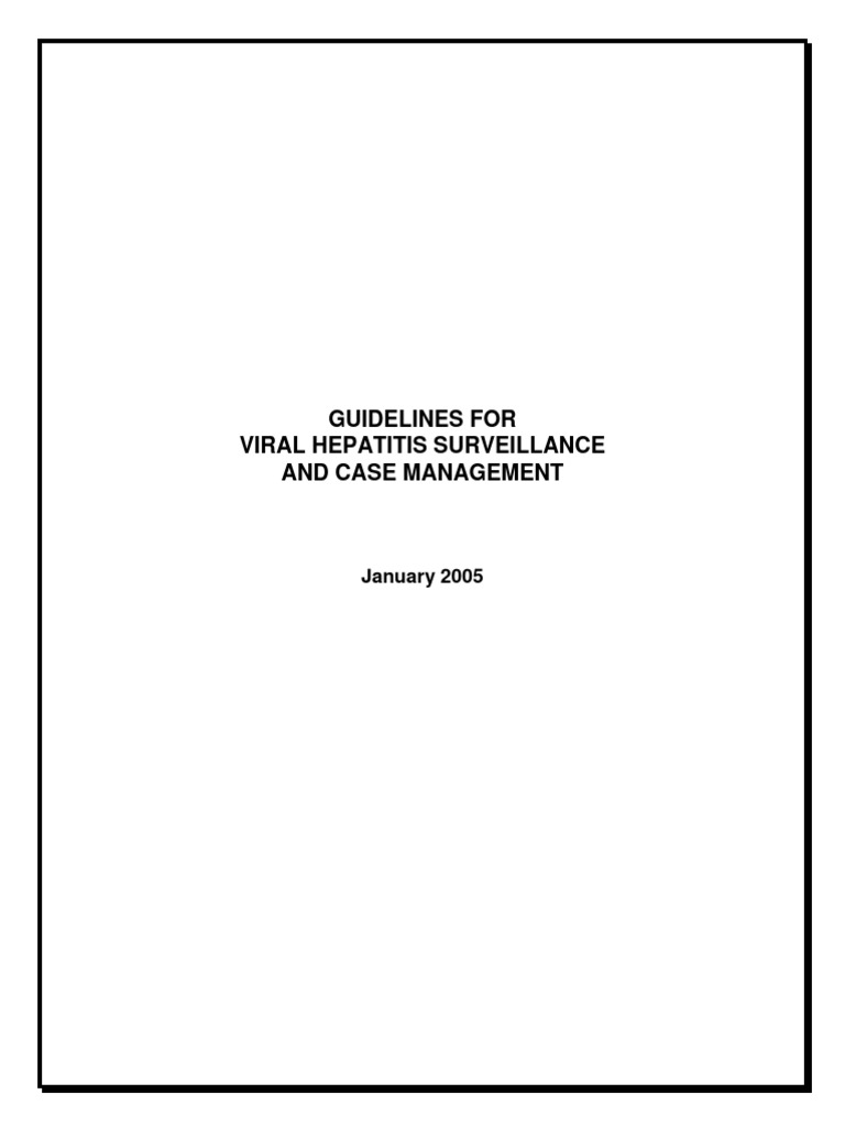 Guidelines For Viral Hepatitis Surveillance and Case Management | PDF ...