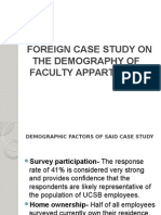 Foreign Case Study on the Demography of Faculty Appartments