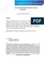 Fundamentos Fenomenológicos para a Clínica