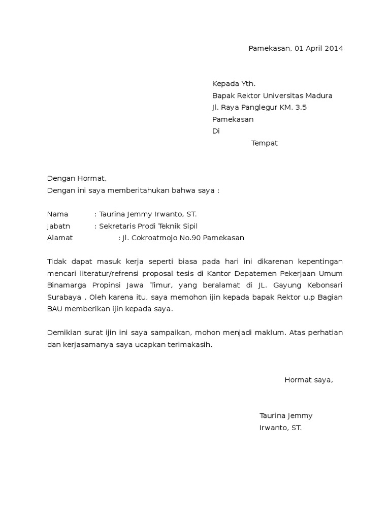 Surat Ijin Kerja