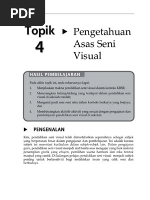 Topik 4 Pengetahuan Asas Seni Visual Pdf