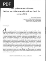 Ideias Socialistas No Brasil No Final Do XIX