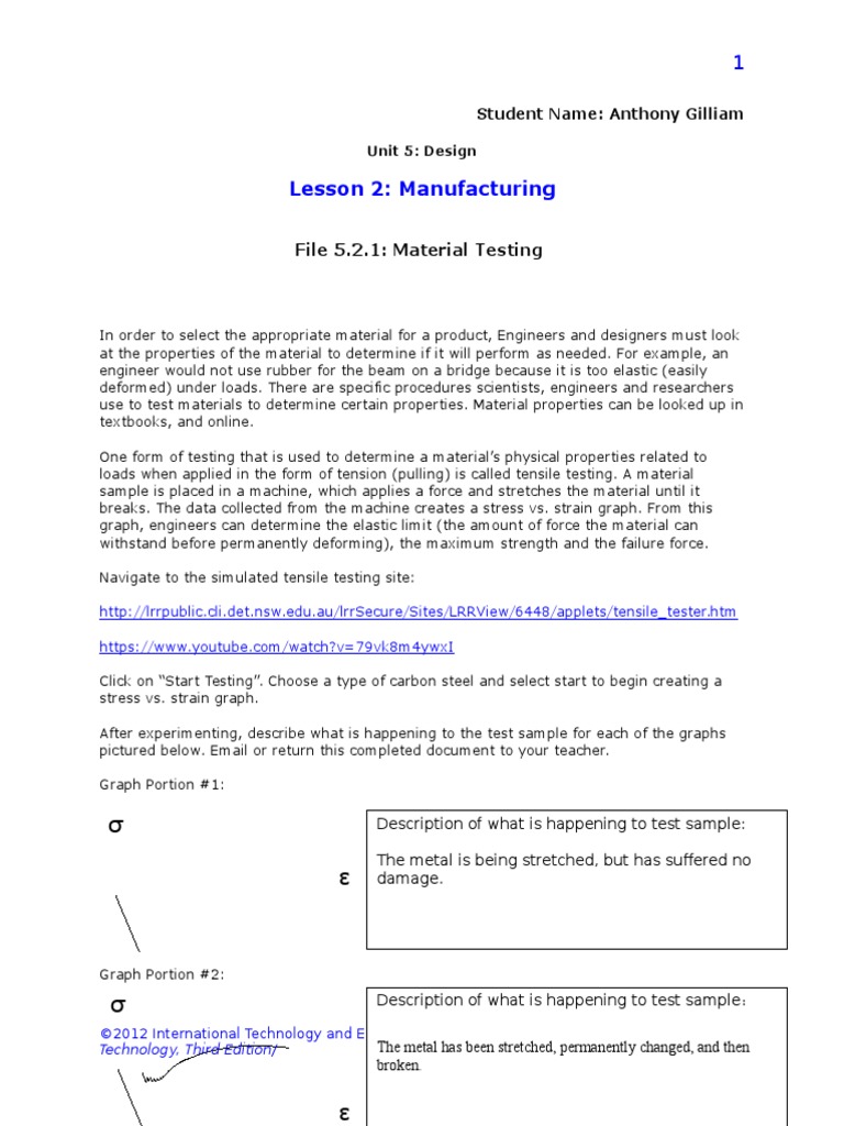 5 2 1 Material Testing | PDF