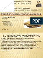Familias sedimentarias y el tetraedro fundamental