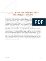 How Did The Events in Frida Kahlo S Life Affect Her Artwork: Paúl Muñoz Meg W. 26-October-2015